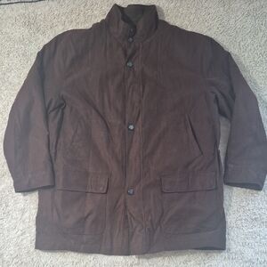 JOS A BANK Microsuede Field Jacket XL wool Blend Removeable Lining Winter Coat